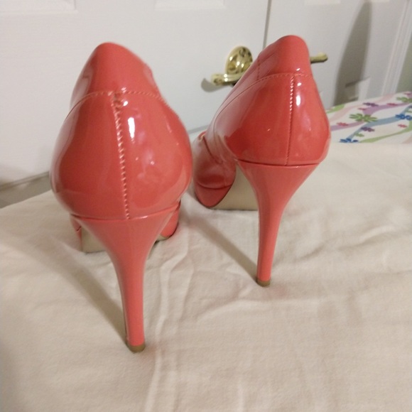 Nine West coral peep toe heels - Picture 5 of 8